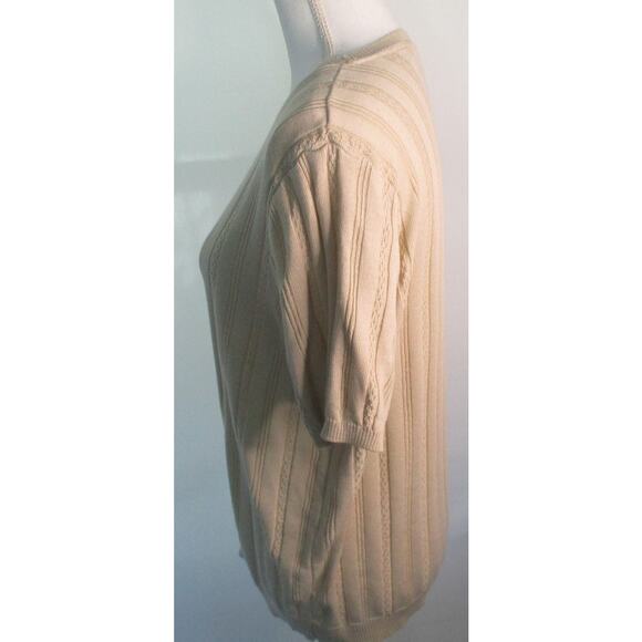 Alfred Dunner Women's Short Sleeve Tan Lightweight Sweater Size XL - Picture 4 of 10